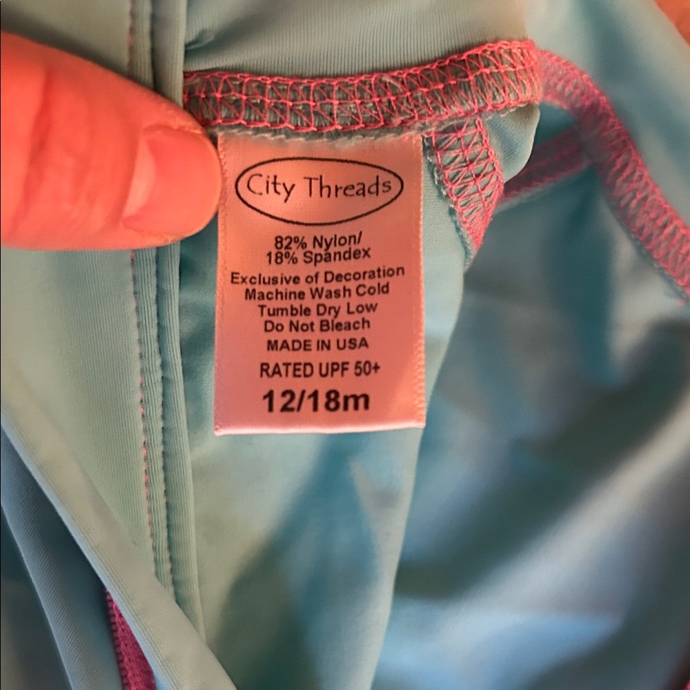 City Threads Aqua Long Sleeve Rashguard - Picture 2 of 2